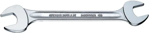 Stahlwille 40031013 Llaves dobles de extremo abierto, motor n.º 10, tamaño 0.394 x 0.512 in, ángulo de desplazamiento de 15 grados, métrica, grado