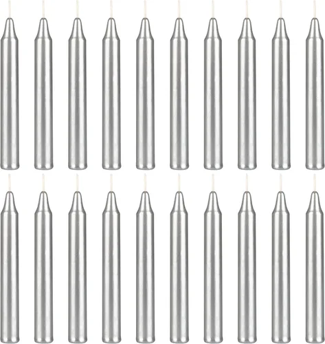 Miniatura 46 de MEGA CANDLES 20 piezas de velas cónicas mini sin perfume amarillas exquisitas, 10 cm de alto x 1 cm de diámetro, Campanas Mágicas, Encantamiento