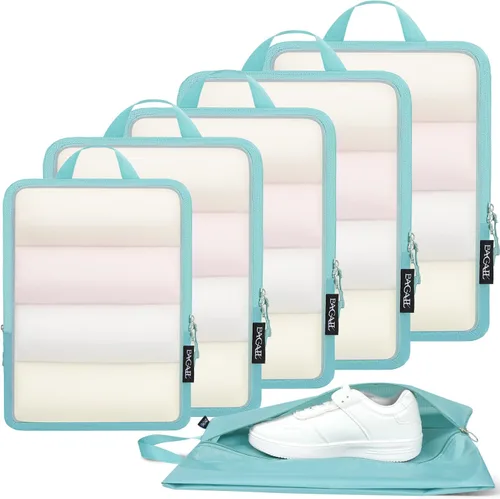 Miniatura 14 de BAGAIL 4 Set/6 Set Ultraligero Compresión Embalaje Cubos Organizador de Embalaje para Accesorios de Viaje Equipaje Maleta Mochila