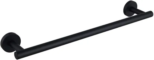 Miniatura 22 de Barra de toalla de mano de baño de 24 pulgadas en negro mate SUS 304 de acero inoxidable para montaje en pared..