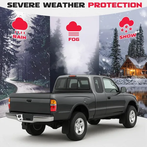 Miniatura 4 de ECOTRIC lámpara de luz trasera con bombilla(s) compatible con camioneta Toyota Tacoma 1995-2000 reemplaza TO2801116 8155004030 luz trasera trasera