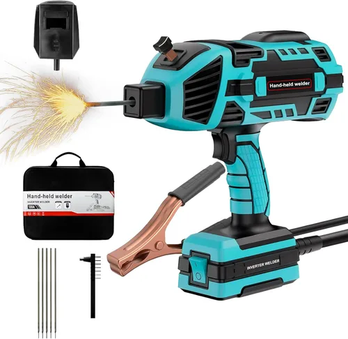 TRQWH Máquina de soldadura 120A portátil de mano de 110 V, soldador ARC, inversor IGBT, mini máquina soldadora MMA apta para varillas de 1/16"-1/8"