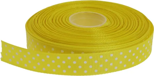 Miniatura 27 de Cinta de grogrén de lunares de 25 yardas cada rollo 100% poliéster (1 pulgada, beige)