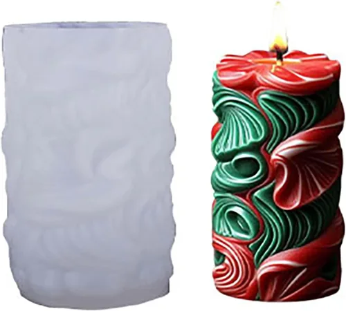 Miniatura 11 de Molde de Vela de Concha Molde de Cilindro de Concha Molde de Pez de Silicona Onda Espiral para Velas - Moldes de Fundición de Resina de Silicona