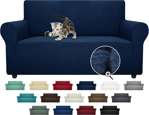 Miniatura 70 de ZNSAYOTX Funda súper elástica para silla (30"-47"), nuevas fundas de silla a rayas para sala de estar, aptas para perros y mascotas, protector