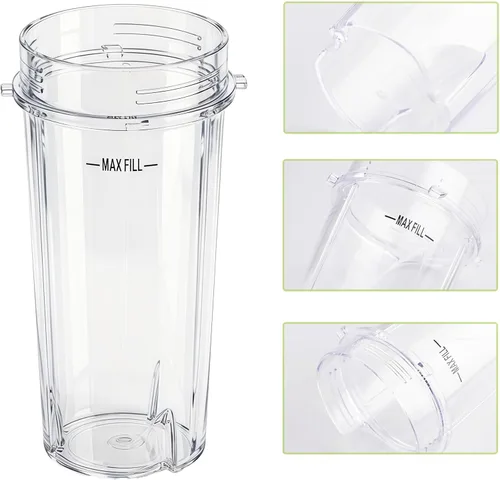 Miniatura 4 de Taza de licuadora de repuesto de 16 oz para Ninja, taza de licuadora de una sola porción con tapas para licuadoras BL770 BL780 BL660 BL740 BL810