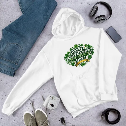 Miniatura 6 de Maydear Sudadera con capucha para hombre y mujer, diseño de trébol de la suerte