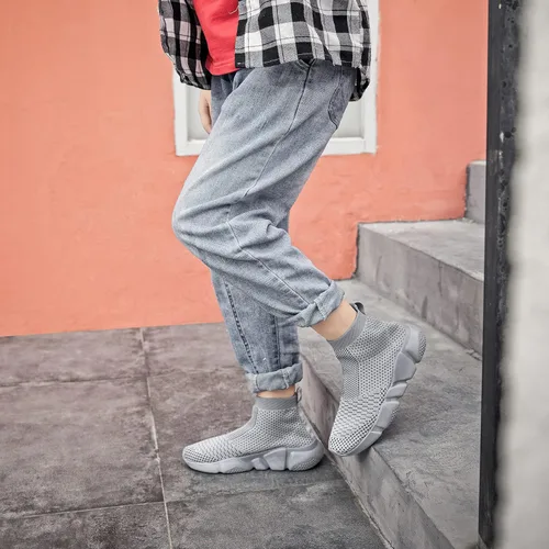 Miniatura 2 de Casbeam Zapatos deportivos para caminar y correr para niños y niñas, transpirables, ligeros, ligeros, a la moda (babero para niños pequeños)