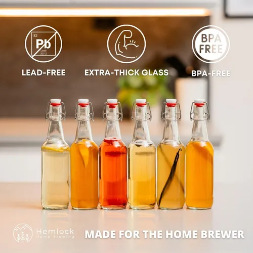 Miniatura 2 de Botellas de Kombucha, botellas de vidrio con tapa oscilante para Kombucha, cerveza, kiefer, limoncillo, vainilla, 16 onzas, botella estilo Grolsch