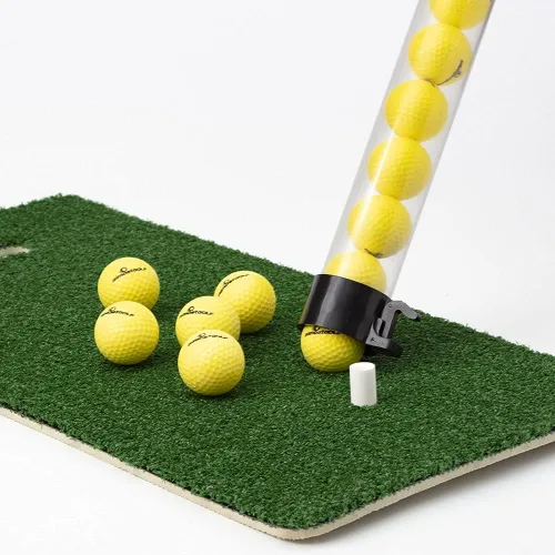 Miniatura 6 de ALMOSTGOLF Palo de práctica – Tubo de pelo largo con liberación de pelota, 24 pelotas de golf de práctica de vuelo limitado incluidas – Fabricado