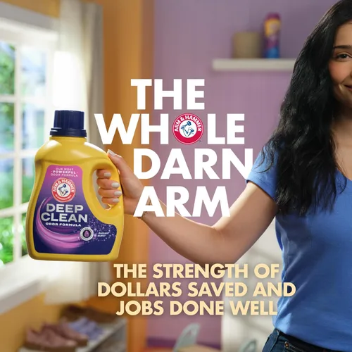 Miniatura 2 de ARM & HAMMER Deep Clean - Detergente líquido para ropa con fórmula de olor, aroma Radiant Burst, 75 onzas líquidas, 50 cargas