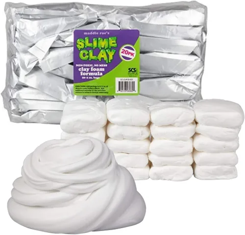 SCS Direct Maddie Rae Slime Clay (20 unidades) - Fórmula de espuma no tóxica, sin ensuciar para efectos únicos de mantequilla cremosa, ideal para