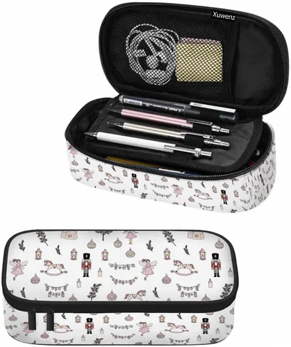 Miniatura 19 de Estuche organizador de lápices de alpaca, diseño de llama, hojas de animales, caja de papelería, caja de maquillaje, suministros escolares