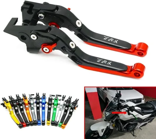 Miniatura 2 de F para Benelli Jinpeng 502 TRK502 TRK 502X 2018-2023 motocicleta CNC ajustable extensible manillar palanca de embrague de freno plegable Y
