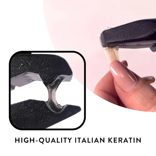 Miniatura 6 de hair2heart Bonificaciones de repuesto de queratina para extensiones – pepitas negras, rebonificaciones para extensiones de cabello – 100 piezas