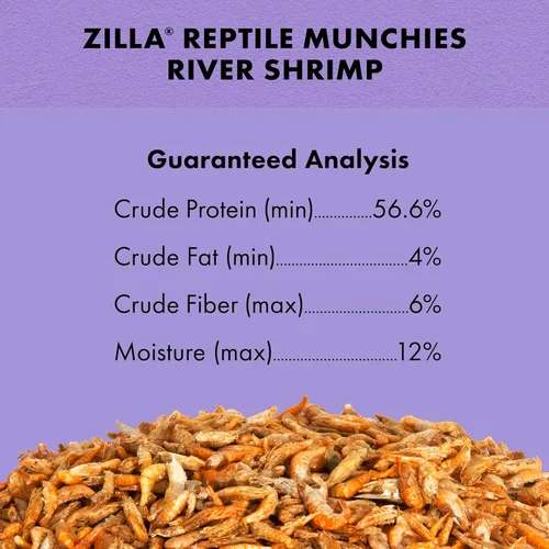 Miniatura 6 de Zilla Reptile Food Munchies - Camarones de río para tortugas, salamandras, ajolotes y peces tropicales grandes, 2 onzas