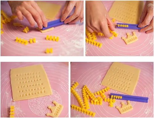 Miniatura 6 de Sellos de galletas, sellos del alfabeto de números para galletas de chocolate, 72 piezas, 100% libre de BPA