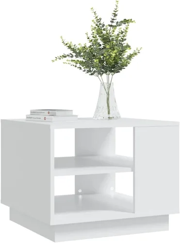 Miniatura 5 de mesas de Centro para sala Juego de mesa de comedor blanca 21.7 x 21.7 x 16.9 pulgadas, madera de ingeniería, adecuada para dormitorios, salas