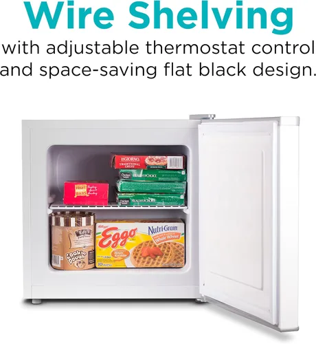 Miniatura 5 de BLACK+DECKER Congelador vertical compacto de 1.2 pies cúbicos, mini congelación profunda con estante de alambre de ancho completo