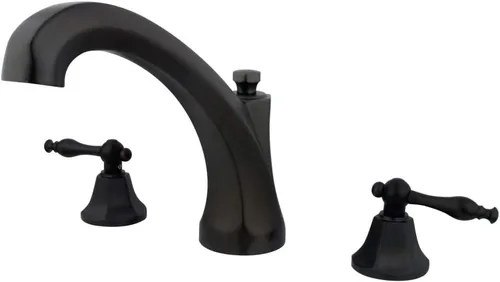 Kingston Brass KS4325NL Grifo de bañera romana metropolitana, 9.25 x 8 x 2.88, bronce aceitado Oil Rubbed Bronze