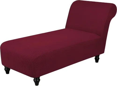 Miniatura 8 de Funda elástica para tumbona, funda para silla sin brazos para sala de estar y dormitorio, tela jacquard suave, lavable a máquina para protector