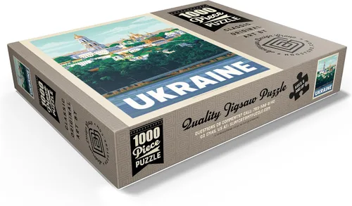 Miniatura 3 de MyPuzzle Ukraine: Kiev, póster vintage, rompecabezas de 100 piezas para adultos