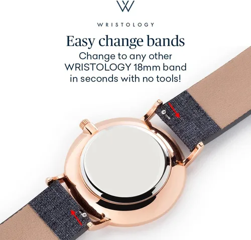 Miniatura 4 de Reloj con números WRISTOLOGY Olivia para mujer, para enfermeras, gran esfera, analógico, fácil de leer con segundero, correa de silicona