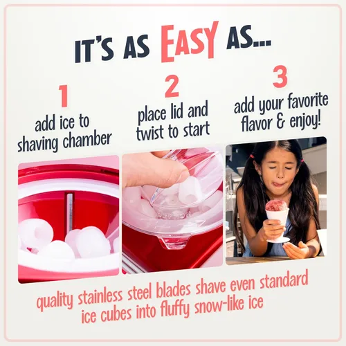 Miniatura 4 de Continúe la fiesta creando una serie de deliciosas y refrescantes bebidas con hielo raspado. Las cuchillas de corte de acero inoxidable transforman