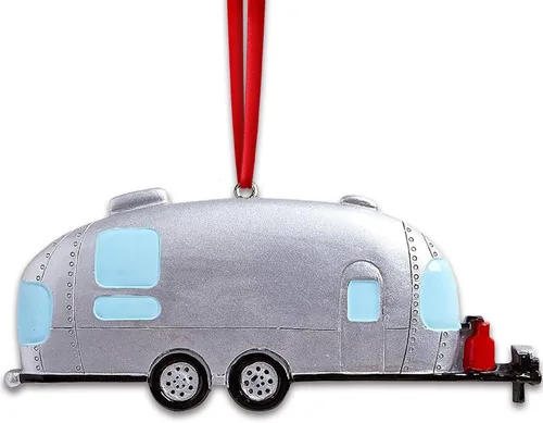 Miniatura 5 de Adornos de campamento personalizados 2025 – Adorno Airstream para caravana, remolque, Airstream, adorno de Navidad, tren, adornos de Navidad 2025