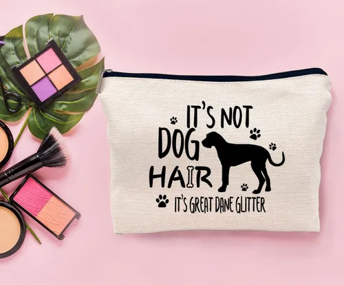 Miniatura 3 de Bolsa de maquillaje con texto en inglés "It's Not Dog Hair", divertida bolsa de maquillaje para amantes de los perros, mujeres y niñas, regalos