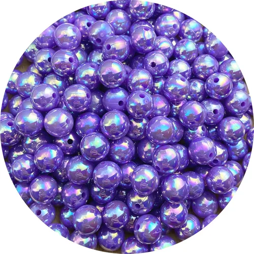 Miniatura 23 de 400 piezas cuentas de perla de 8mm AB cuentas de plástico brillantes y coloridas cuentas espaciadoras sueltas para hacer joyas, aretes, pulseras