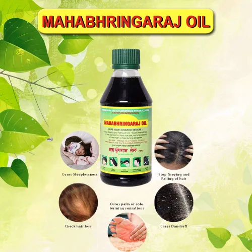 Miniatura 2 de Mahabhringraj - Aceite ayurvédico para el cabello, 2 botellas de 6.8 fl oz cada una