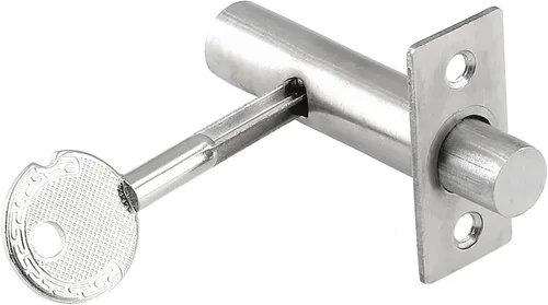 Miniatura 4 de Cerradura de mortaja de acero inoxidable con llave y tornillo para puerta de 3.14 pulgadas de longitud