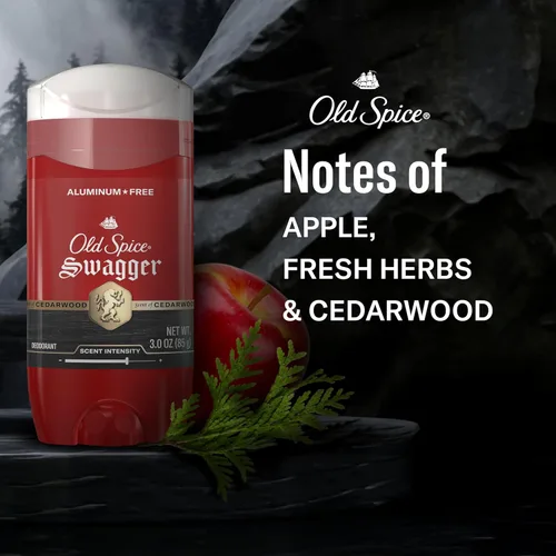 Miniatura 5 de Old Spice Desodorante sin aluminio para hombres, protección contra olores 24/7, frescura 24/7 y aroma duradero, Swagger con aroma a madera de cedro