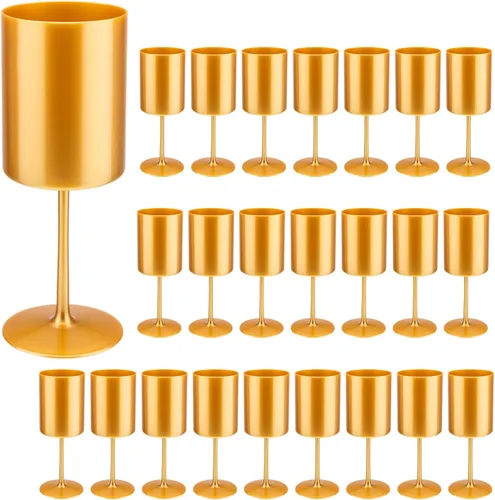 Miniatura 23 de Paquete de 12 copas de vino de plástico de 10 onzas, grandes y reutilizables, copas de champán vintage con tallo, vasos acrílicos inastillables