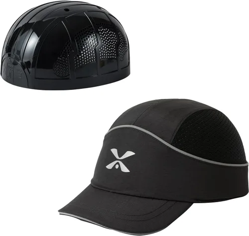 Miniatura 14 de TIHEEN Gorra de seguridad unisex, estilo gorra de béisbol con rayas reflectantes, ligera y transpirable, gorra de protección para la cabeza