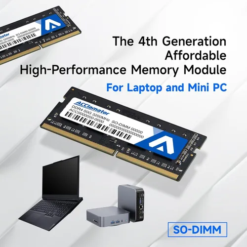 Miniatura 5 de Acclamator DDR4 RAM 16GB Kit (2x8GB) 3200MHz PC4-25600 CL22 1.2V Unbuffered Non-ECC SODIMM 260-Pin Laptop PC Computadora Módulo de memoria RAM