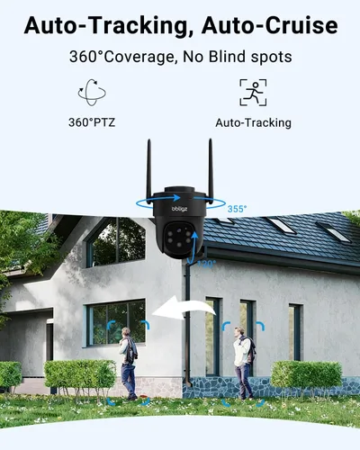 Miniatura 5 de AOV Cámaras de seguridad inalámbricas para exteriores con panel solar de 6 W, cámaras de grabación continua 24/7 para seguridad del hogar, WiFi 6