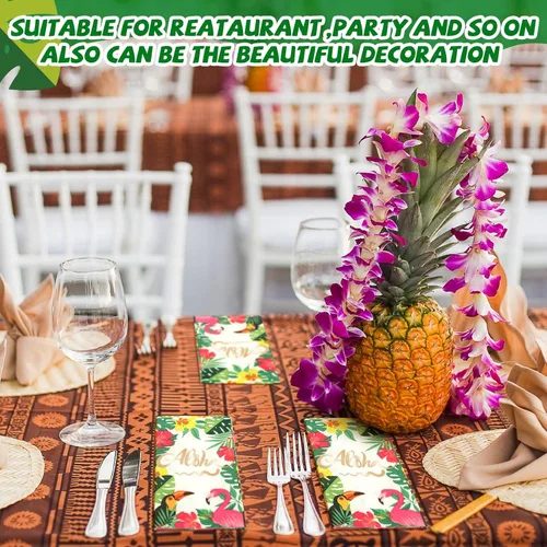 Miniatura 6 de Spiareal 200 servilletas tropicales hawaianas Aloha Luau de verano desechables para fiestas, servilletas florales para invitados, toallas de mano