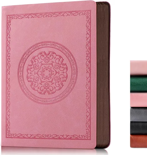 Fetinar Cuaderno vintage de cuero 2026, 300 páginas, cuadernos de cuero con tapa blanda rayados para mujeres y hombres, cuadernos para escribir,