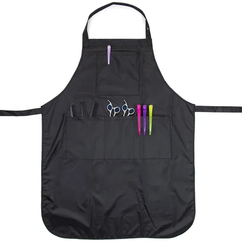 Miniatura 5 de Delantal para estilista - Revestimiento protector impermeable - Delantal de salón, Delantal negro - PVC y poliéster