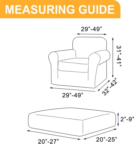 Miniatura 4 de Arfntevss Fundas para sillón 100% impermeables para sala de estar, fundas elásticas para sillas de sofá, sillón, juego de fundas antideslizantes