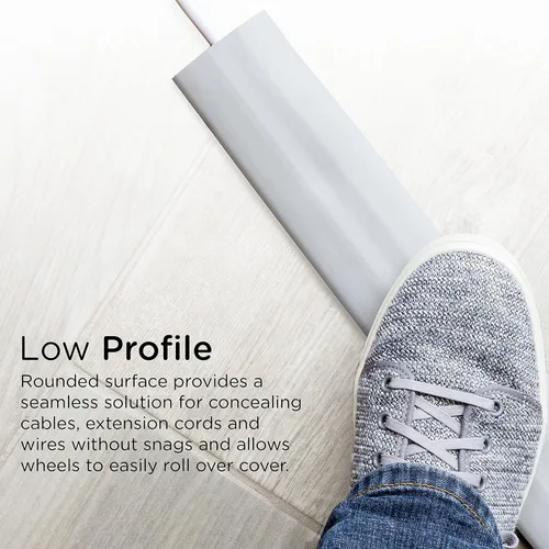 Miniatura 5 de Cordinate - Cubierta de cable para piso de 6 pies, protector de cable, oculta cables de extensión, protege cables, previene tropiezos con cables