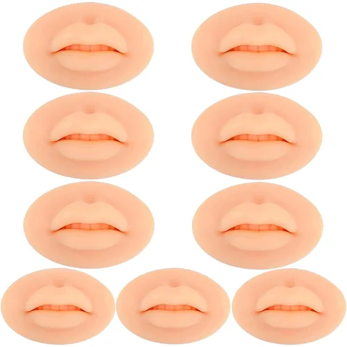 Miniatura 8 de Tattoo Fake Lips 3Pcs Tattoos Practice Lips 5D Silicone Lip for Makeup Practices Realistic Tattooss Practicess Skins Training Microblading Practics