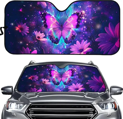 Miniatura 41 de SEANATIVE Parasol divertido para parabrisas de automóvil, protección contra rayos UV, protector de ventana delantera, diseño de ojos enojados