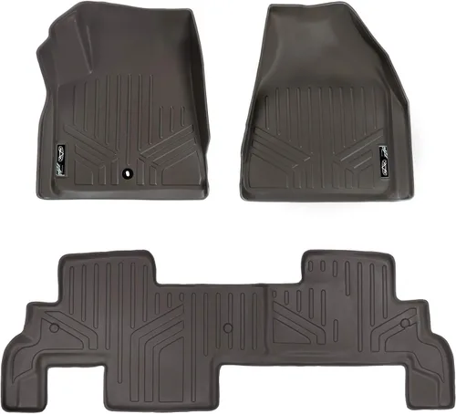 Miniatura 10 de SMARTLINER Juego de tapetes de piso de 2 filas compatibles con Buick Enclave 2008-2017 BMW (Alpina XB7) 2021-2021