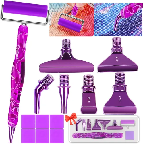Miniatura 15 de Heyseri Juego de 14 herramientas de accesorios para bolígrafos de pintura de diamante, exquisitas puntas de metal de acero inoxidable, bolígrafo Oro