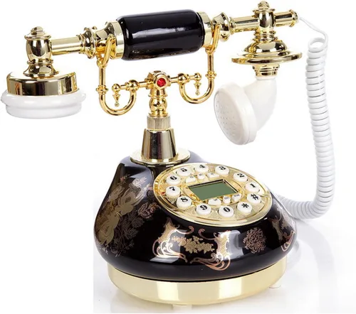 Miniatura 4 de Teléfono Fijo Antiguo con Cable de Estilo Vintage 1960, Sistema de Teléfono Vintage con Cable para Casa y Oficina, Conjunto de Teléfono Retro