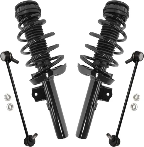 Miniatura 69 de Detroit Axle - Kit de puntales delanteros 2WD para Ford F-150 2005-2008 Lincoln Mark LT 2005-2008, 2 puntales con muelle helicoidal, 2 enlaces