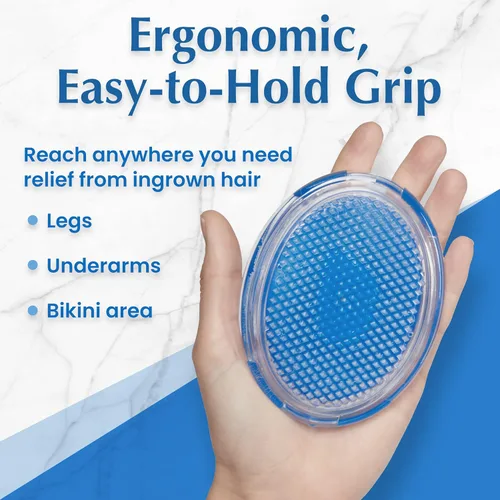 Miniatura 6 de Dylonic - Cepillo exfoliante para el cuerpo y cepillo para protuberancias del afeitado y solución para vello encarnado - Exfoliante para la piel Azul